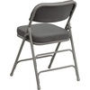 image:imageFlash Furniture Hercules Series Metal Folding Chairs with Padded Seats  Set of 4 Gray Metal Folding Chairs amp Madelyn Folding Card Table  Black Foldable Card Table Square