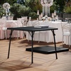 image:imageFlash Furniture Hercules Series Metal Folding Chairs with Padded Seats  Set of 4 Gray Metal Folding Chairs amp Madelyn Folding Card Table  Black Foldable Card Table Square