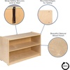 image:imageFlash Furniture Hercules Wooden 5Section School Coat Locker with Bench Cubbies and Storage Hooks Preschool Cubby Organizer 48H x 48L Natural24H x 36L  2 Shelves
