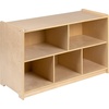 image:imageFlash Furniture Hercules Wooden 5Section School Coat Locker with Bench Cubbies and Storage Hooks Preschool Cubby Organizer 48H x 48L Natural24H x 36L  5 Cubbies