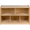 image:imageFlash Furniture Hercules Wooden 5Section School Coat Locker with Bench Cubbies and Storage Hooks Preschool Cubby Organizer 48H x 48L Natural24H x 36L  5 Cubbies