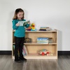 image:imageFlash Furniture Hercules Wooden 5Section School Coat Locker with Bench Cubbies and Storage Hooks Preschool Cubby Organizer 48H x 48L Natural24H x 36L  2 Shelves