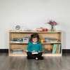 image:imageFlash Furniture Hercules Wooden 5Section School Coat Locker with Bench Cubbies and Storage Hooks Preschool Cubby Organizer 48H x 48L Natural24H x 48L  2 Shelves