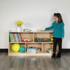 image:imageFlash Furniture Hercules Wooden 5Section School Coat Locker with Bench Cubbies and Storage Hooks Preschool Cubby Organizer 48H x 48L Natural24H x 48L  5 Cubbies