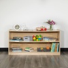 image:imageFlash Furniture Hercules Wooden 5Section School Coat Locker with Bench Cubbies and Storage Hooks Preschool Cubby Organizer 48H x 48L Natural24H x 48L  2 Shelves