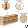 image:imageFlash Furniture Hercules Wooden 5Section School Coat Locker with Bench Cubbies and Storage Hooks Preschool Cubby Organizer 48H x 48L Natural24H x 48L  2 Shelves