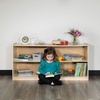 image:imageFlash Furniture Hercules Wooden 5Section School Coat Locker with Bench Cubbies and Storage Hooks Preschool Cubby Organizer 48H x 48L Natural24H x 48L  2 Shelves