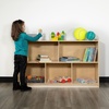 image:imageFlash Furniture Hercules Wooden 5Section School Coat Locker with Bench Cubbies and Storage Hooks Preschool Cubby Organizer 48H x 48L Natural30H x 48L  5 Cubbies