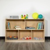 image:imageFlash Furniture Hercules Wooden 5Section School Coat Locker with Bench Cubbies and Storage Hooks Preschool Cubby Organizer 48H x 48L Natural30H x 48L  5 Cubbies