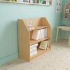 image:imageFlash Furniture Hercules Wooden 5Section School Coat Locker with Bench Cubbies and Storage Hooks Preschool Cubby Organizer 48H x 48L Natural315H  3 Shelves