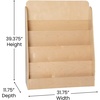 image:imageFlash Furniture Hercules Wooden 5Section School Coat Locker with Bench Cubbies and Storage Hooks Preschool Cubby Organizer 48H x 48L Natural31H  4 Shelves