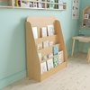 image:imageFlash Furniture Hercules Wooden 5Section School Coat Locker with Bench Cubbies and Storage Hooks Preschool Cubby Organizer 48H x 48L Natural31H  4 Shelves