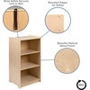 image:imageFlash Furniture Hercules Wooden 5Section School Coat Locker with Bench Cubbies and Storage Hooks Preschool Cubby Organizer 48H x 48L Natural36H  3 Shelves