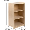 image:imageFlash Furniture Hercules Wooden 5Section School Coat Locker with Bench Cubbies and Storage Hooks Preschool Cubby Organizer 48H x 48L Natural36H  3 Shelves