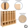 image:imageFlash Furniture Hercules Wooden 5Section School Coat Locker with Bench Cubbies and Storage Hooks Preschool Cubby Organizer 48H x 48L Natural48H x 48L  5 Cubbies Locker