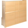 image:imageFlash Furniture Hercules Wooden 5Section School Coat Locker with Bench Cubbies and Storage Hooks Preschool Cubby Organizer 48H x 48L Natural48H x 48L  5 Cubbies Locker