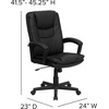 image:imageFlash Furniture High Back Black Leather Executive Swivel Office Chair with Arms