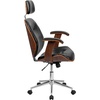 image:imageFlash Furniture High Back Black LeatherSoft Executive Ergonomic Wood Swivel Office Chair with Arms