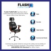 image:imageFlash Furniture High Back Black LeatherSoft Executive Ergonomic Wood Swivel Office Chair with Arms