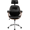 image:imageFlash Furniture High Back Black LeatherSoft Executive Ergonomic Wood Swivel Office Chair with Arms