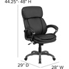 image:imageFlash Furniture High Back Black LeatherSoft Executive Swivel Ergonomic Office Chair with Lumbar Support Knob with Arms 48 x 28 x 29
