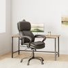 image:imageFlash Furniture High Back Black LeatherSoft Executive Swivel Ergonomic Office Chair with Lumbar Support Knob with Arms 48 x 28 x 29
