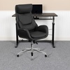 image:imageFlash Furniture High Back Black LeatherSoft Executive Swivel Office Chair with Lumbar Pillow and Arms