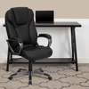 image:imageFlash Furniture High Back Black LeatherSoft Executive Swivel Office Chair with Titanium Nylon Base and Arms