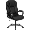 image:imageFlash Furniture High Back Black LeatherSoft Executive Swivel Office Chair with Titanium Nylon Base and Arms