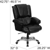 image:imageFlash Furniture High Back Black LeatherSoft OverStuffed Executive Swivel Ergonomic Office Chair with Fully Upholstered Arms