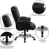 image:imageFlash Furniture High Back Black LeatherSoft OverStuffed Executive Swivel Ergonomic Office Chair with Fully Upholstered Arms