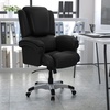 image:imageFlash Furniture High Back Black LeatherSoft OverStuffed Executive Swivel Ergonomic Office Chair with Fully Upholstered Arms