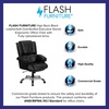 image:imageFlash Furniture High Back Black LeatherSoft OverStuffed Executive Swivel Ergonomic Office Chair with Fully Upholstered Arms