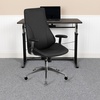 image:imageFlash Furniture High Back Black LeatherSoft Smooth Upholstered Executive Swivel Office Chair with Arms