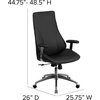 image:imageFlash Furniture High Back Black LeatherSoft Smooth Upholstered Executive Swivel Office Chair with Arms
