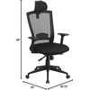 image:imageFlash Furniture High Back Black Mesh Executive Swivel Ergonomic Office Chair with Back Angle Adjustment and Adjustable Arms