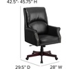 image:imageFlash Furniture High Back Pillow Back Burgundy LeatherSoft Executive Swivel Office Chair with ArmsBlack