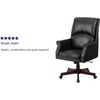 image:imageFlash Furniture High Back Pillow Back Burgundy LeatherSoft Executive Swivel Office Chair with ArmsBlack