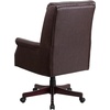 image:imageFlash Furniture High Back Pillow Back Burgundy LeatherSoft Executive Swivel Office Chair with ArmsBrown