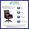 image:imageFlash Furniture High Back Pillow Back Burgundy LeatherSoft Executive Swivel Office Chair with ArmsBrown