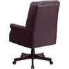 image:imageFlash Furniture High Back Pillow Back Burgundy LeatherSoft Executive Swivel Office Chair with ArmsBurgundy