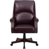 image:imageFlash Furniture High Back Pillow Back Burgundy LeatherSoft Executive Swivel Office Chair with ArmsBurgundy