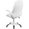 image:imageFlash Furniture High Back White LeatherSoft Executive Swivel Ergonomic Office Chair with FlipUp Arms