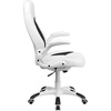 image:imageFlash Furniture High Back White LeatherSoft Executive Swivel Ergonomic Office Chair with FlipUp Arms