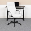 image:imageFlash Furniture High Back White LeatherSoft Executive Swivel Ergonomic Office Chair with Memory Foam Padding and ArmsWhite