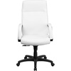 image:imageFlash Furniture High Back White LeatherSoft Executive Swivel Ergonomic Office Chair with Memory Foam Padding and ArmsWhite