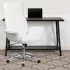 image:imageFlash Furniture High Back White LeatherSoft Executive Swivel Office Chair with Flared Arms