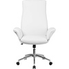 image:imageFlash Furniture High Back White LeatherSoft Executive Swivel Office Chair with Flared Arms