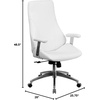 image:imageFlash Furniture High Back White LeatherSoft Smooth Upholstered Executive Swivel Office Chair with Arms