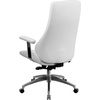 image:imageFlash Furniture High Back White LeatherSoft Smooth Upholstered Executive Swivel Office Chair with Arms